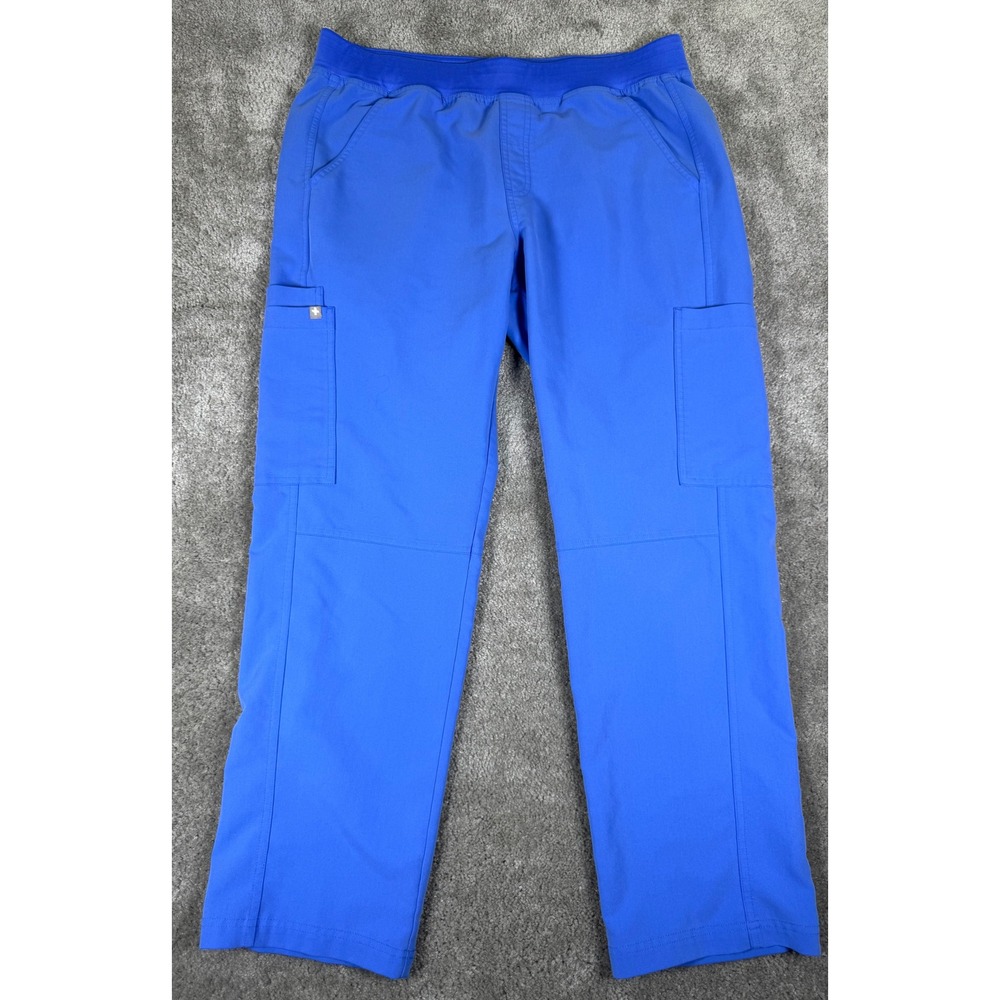FIGS Axim Cargo Scrub Pants Mens Large Short Blue Technical Collection T2001S